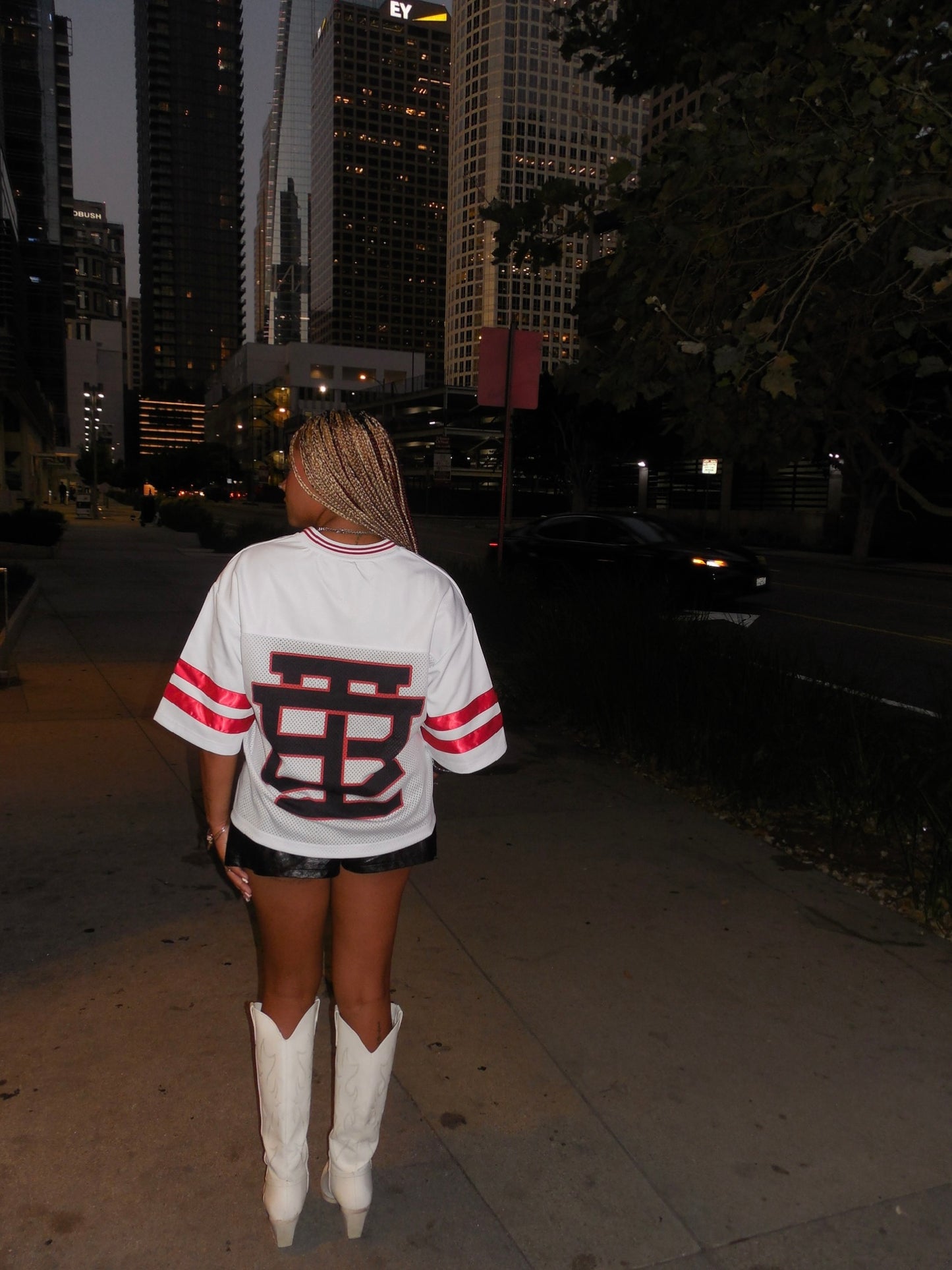 Taped Mesh Boxy Jersey