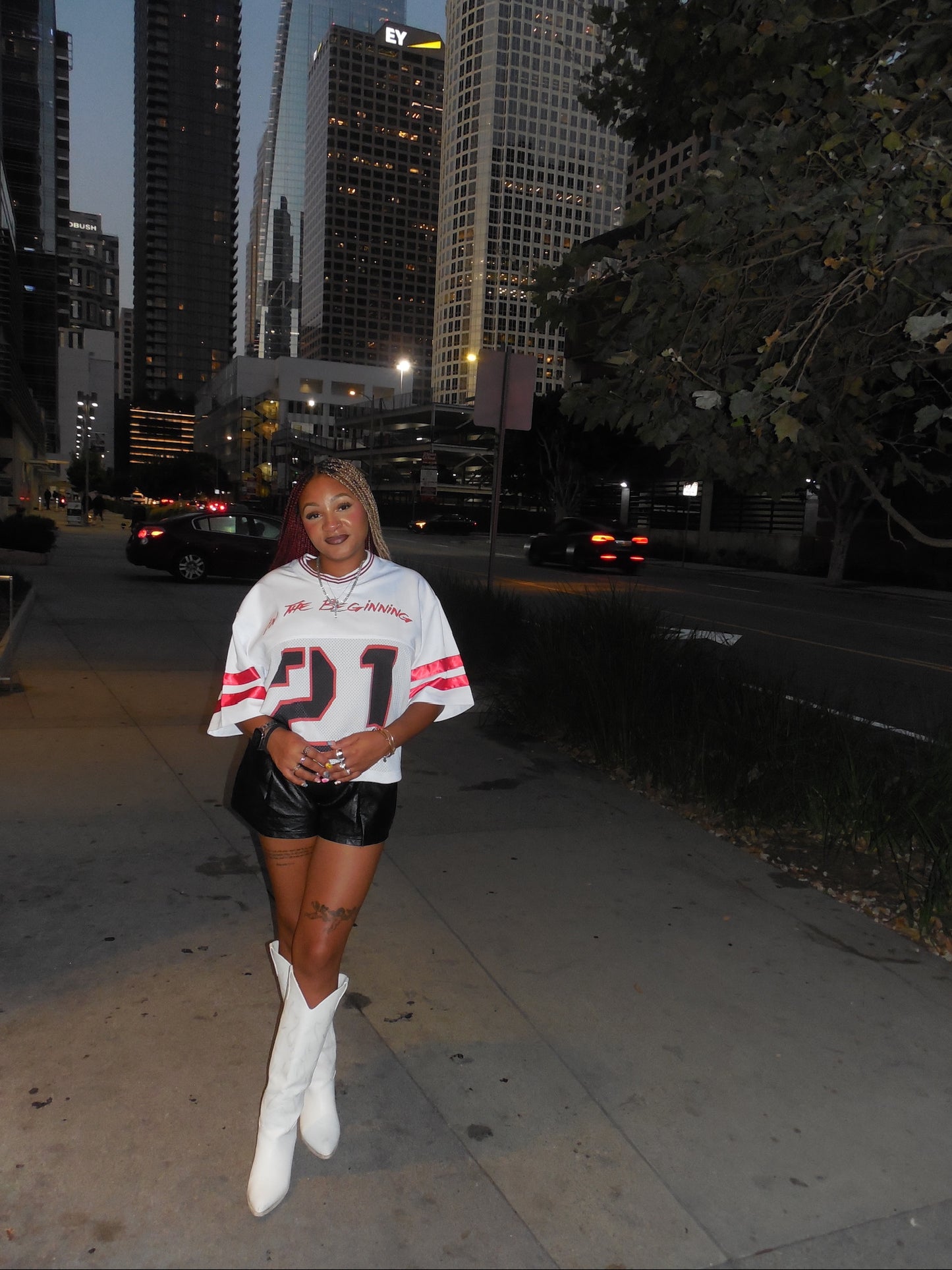 Taped Mesh Boxy Jersey